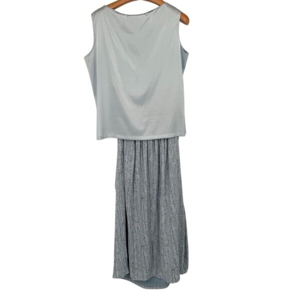 Elisabeth By Liz Claiborne Womens V-Neck Top & wrap Skirt Set Size 14- 16 Blue - Picture 10 of 15